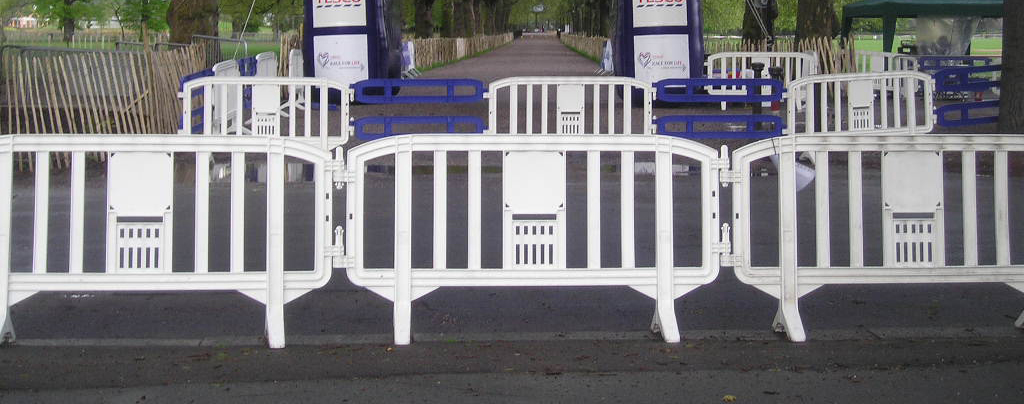White Plastic Crowd Control Barriers