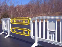 X-Tenit Plastic Adapters are an Economical Way to Extend Your Movit Barricade Crowd Control Barrier