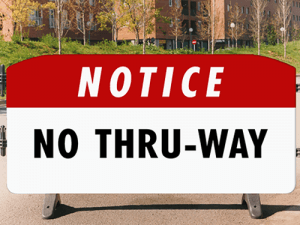 Custom Printed Movit Barricade Covers With Notification And Warning Messgaes